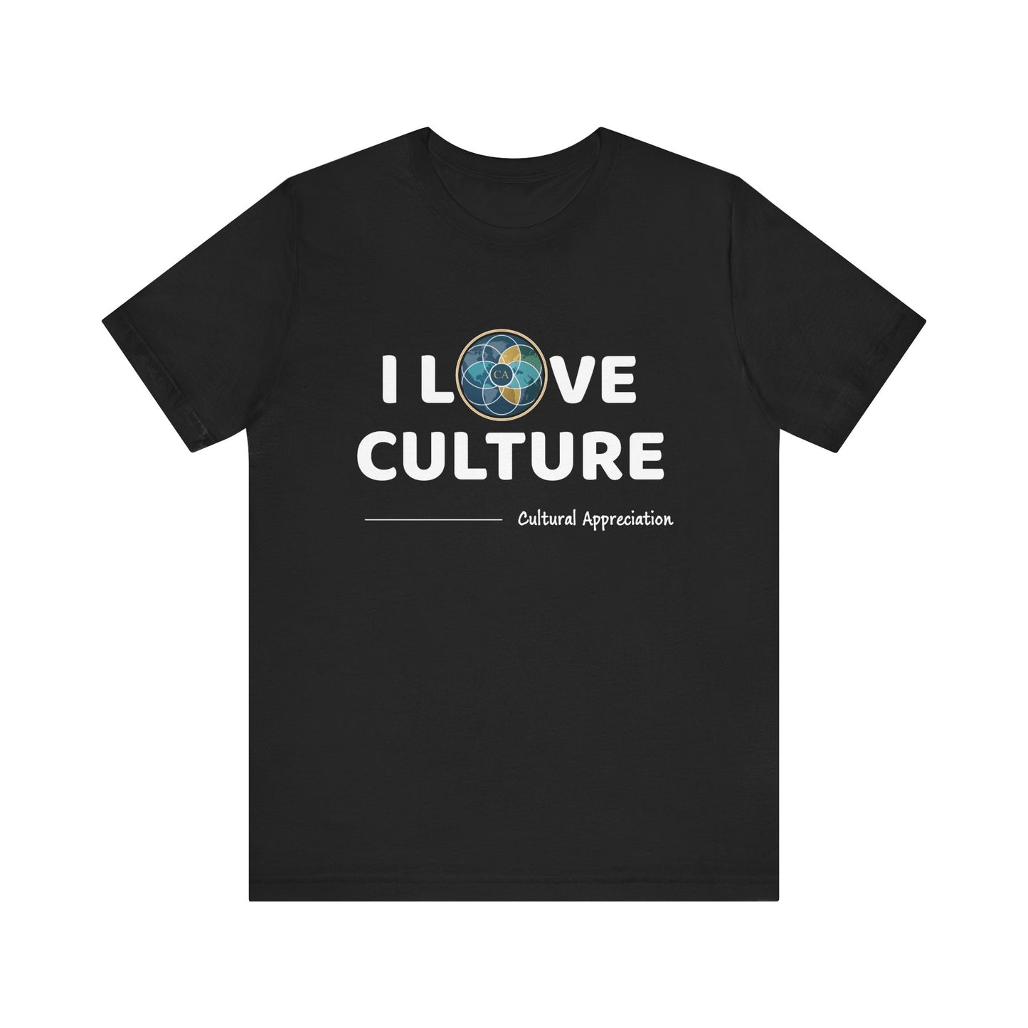 I Love Culture Graphic Tee — Cultural Pride Short Sleeve Shirt