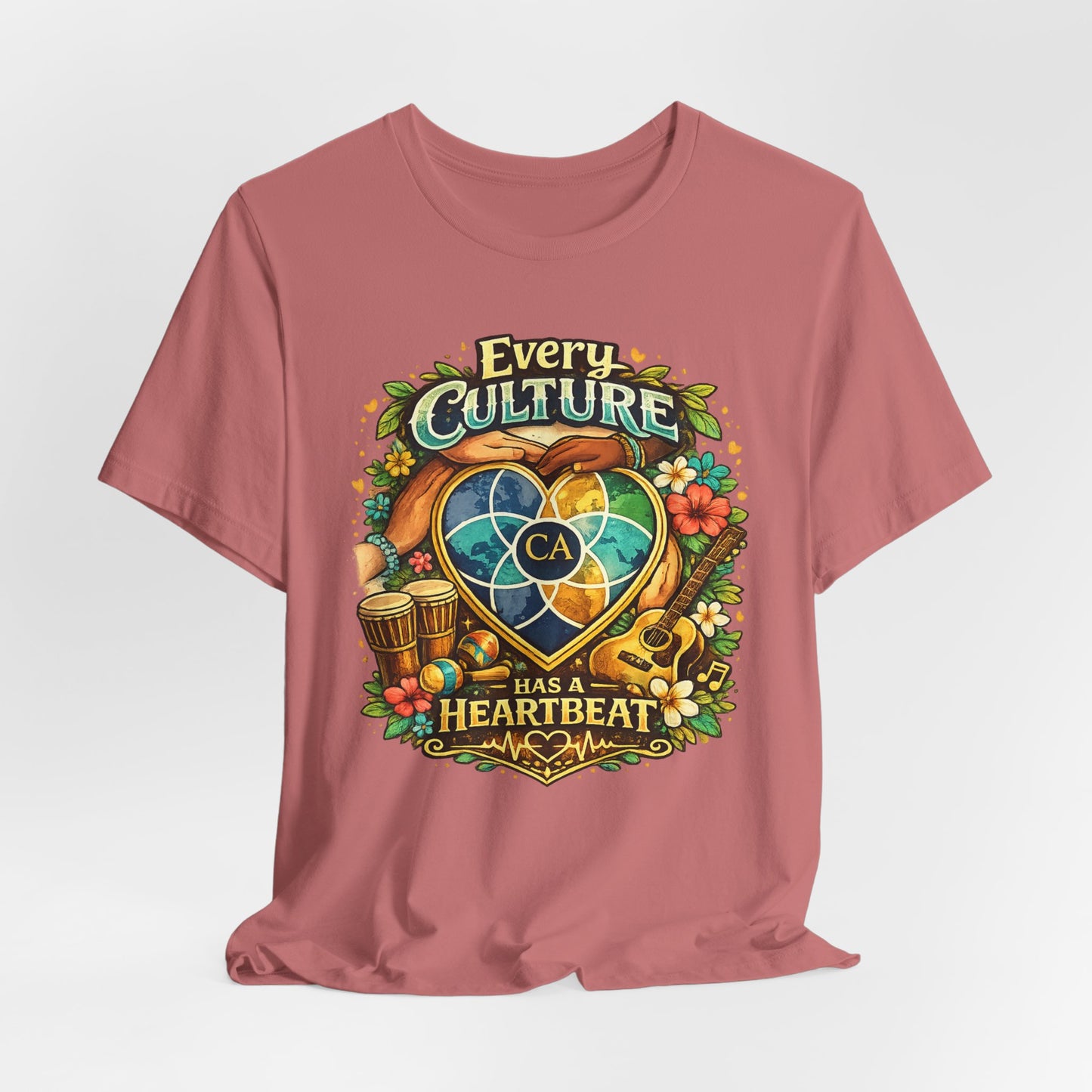 Every Culture Has a Heartbeat - One Heartbeat Graphic Tee