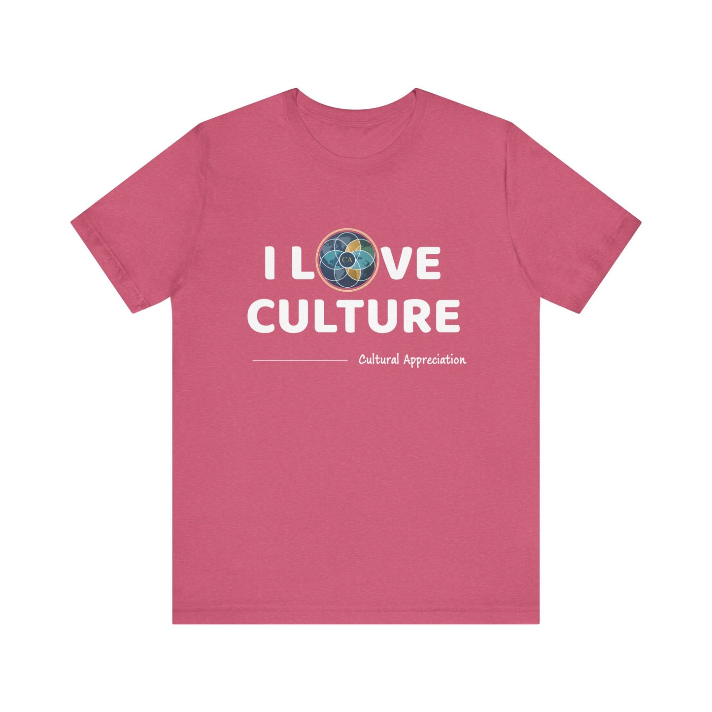 I Love Culture Graphic Tee — Cultural Pride Short Sleeve Shirt